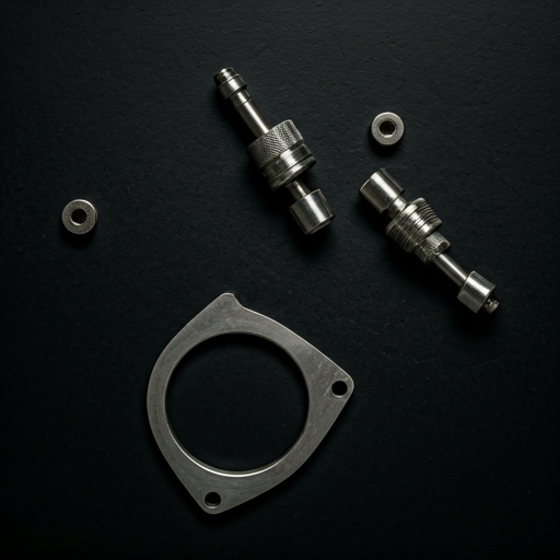 Patrón geométrico abstracto de piezas de metal representando ingeniería de precisión